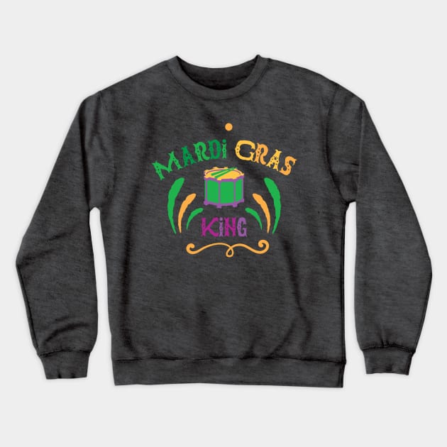 Mardi Gras King T-shirt and Apparel Crewneck Sweatshirt by TeeBunny17